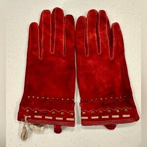 Suede gloves